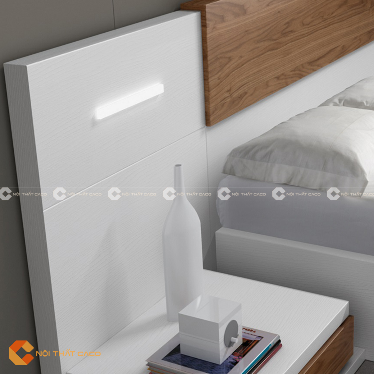 Giường ngủ gỗ MDF thiết kế thanh lịch tối giản